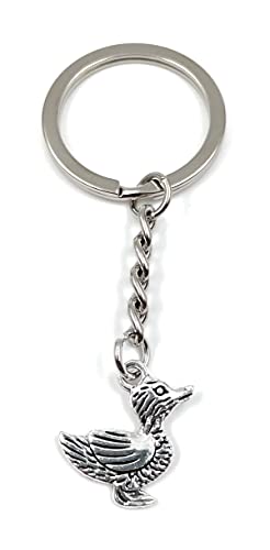 Onwomania Ente Duck Erpel Schlüsselanhänger Metall Glücksbringer in Alu Geschenkbox, ideal zum Verschenken von Onwomania