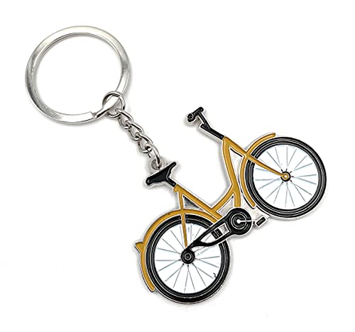 Onwomania Fahrrad Bike Rad Schlüsselanhänger Metall Glücksbringer in Alu Geschenkbox, ideal zum Verschenken von Onwomania