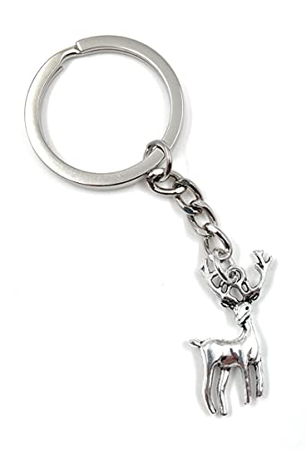 Onwomania Hirsch Elch Reh mit Geweih Tier Wald Schlüsselanhänger Metall Glücksbringer in Alu Geschenkbox, ideal zum Verschenken Onwomania Hirsch Elch Reh mit Geweih Tier Wald Schlüsselanhänger Metall Glücksbringer in Alu Geschenkbox, ideal zum Verschenken von Onwomania