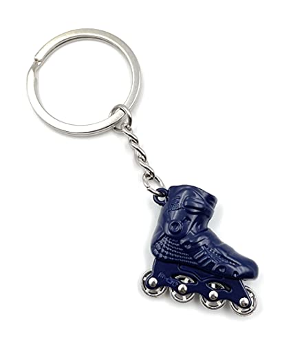Onwomania Inline Skates Blau Schlüsselanhänger Metall Glücksbringer in Alu Geschenkbox, ideal zum Verschenken Onwomania Inline Skates Blau Schlüsselanhänger Metall Glücksbringer in Alu Geschenkbox, ideal zum Verschenken von Onwomania