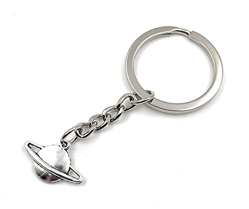 Onwomania Saturn Pluto Neptun Planet Schlüsselanhänger Metall Glücksbringer in Alu Geschenkbox, ideal zum Verschenken von Onwomania