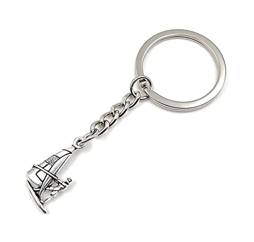 Onwomania Surfer Kind Sport Strand Schlüsselanhänger Metall Glücksbringer in Alu Geschenkbox, ideal zum Verschenken von Onwomania