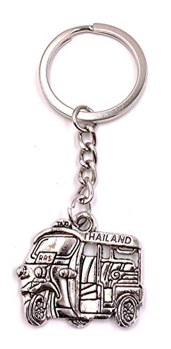Onwomania Thailand Mofa Taxi Schlüsselanhänger Metall Glücksbringer in Alu Geschenkbox, ideal zum Verschenken von Onwomania