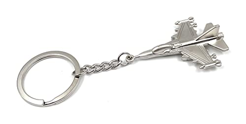 Onwomania Tornado Flugzeug Kampfjet Schlüsselanhänger Metall Glücksbringer in Alu Geschenkbox, ideal zum Verschenken von Onwomania