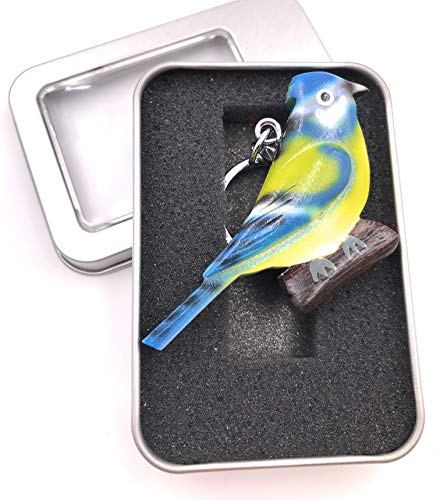Onwomania - "-Vogel Papagei Wellensittich Schlüsselanhänger inkl. Geschenkbox - Glücksbringer Geschenk z.B. für den besten Freund, die Beste Freundin, Mama - Für Männer, Frauen & Kinder von Onwomania