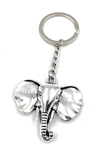 Onwomania - "gehender Elefant Schlüsselanhänger - Metall Glücksbringer ideal als Geschenk z.B. für den besten Freund, die beste Freundin, Mama - Für Männer, Frauen & Kinder von Onwomania