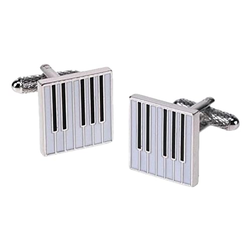 Piano Keyboard Silver-plated cufflinks von Onyx - Art