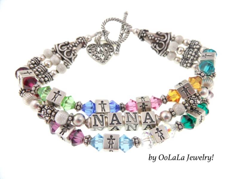 Großmutter Armband, Jewerly, Name Oma Schmuck, Erbstück Familienschmuck, Prahlarmband von OoLaLaJewelry