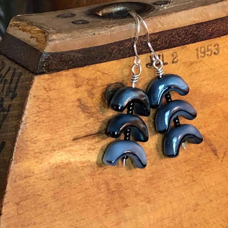 Blaue Bogen Ohrringe Blaue Bogen Ohrringe von OohShinyJewelryCo