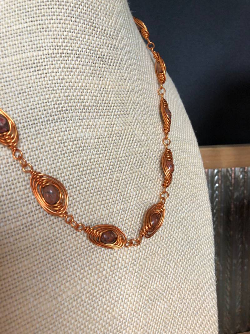 Kupfergewickelter Jaspis Set Kupfergewickelter Jaspis Set von OohShinyJewelryCo