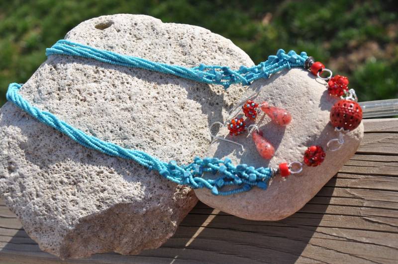 Rot Und Türkis Set Rot Und Türkis Set von OohShinyJewelryCo