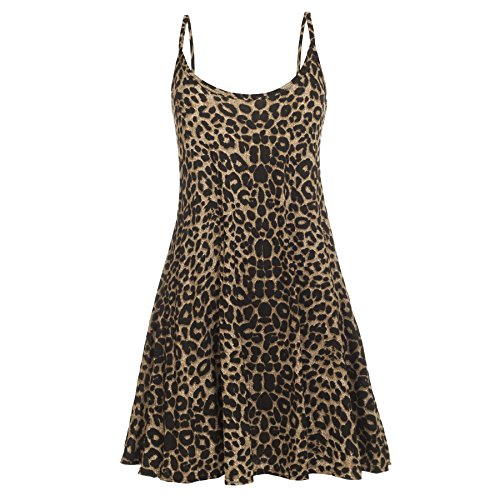 Oops Outlet Damen Kleid, ärmellos Gr. Übergröße 48, Leopard - Animal Cheetah Print Franki von Oops Outlet