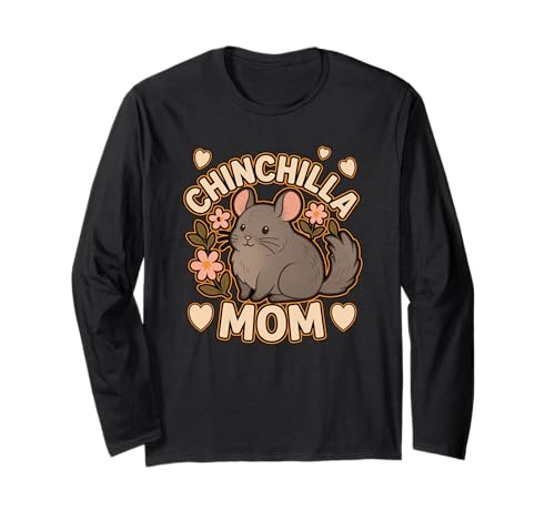Chinchilla Mama Tierliebhaber Haustier Mutter niedlich und pelzig Langarmshirt Chinchilla Mama Tierliebhaber Haustier Mutter niedlich und pelzig Langarmshirt von Oort 33 Production