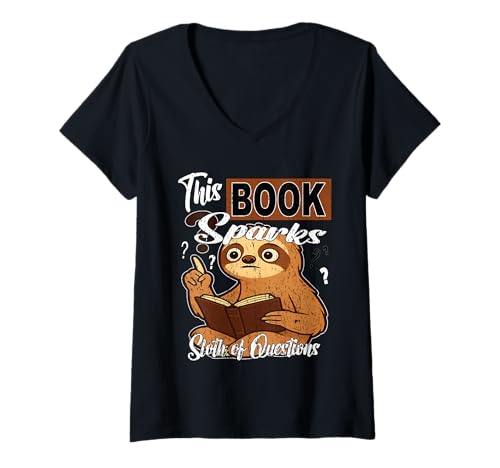 Damen Dieses Buch entfaltet eine Fülle von Fragen, die viel lesen T-Shirt mit V-Ausschnitt Damen Dieses Buch entfaltet eine Fülle von Fragen, die viel lesen T-Shirt mit V-Ausschnitt von Oort 33 Production