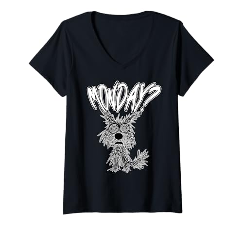 Damen Montag? Lustiger Hund, der nächste Woche aufwacht und das Erwachen zeigt T-Shirt mit V-Ausschnitt Damen Montag? Lustiger Hund, der nächste Woche aufwacht und das Erwachen zeigt T-Shirt mit V-Ausschnitt von Oort 33 Production