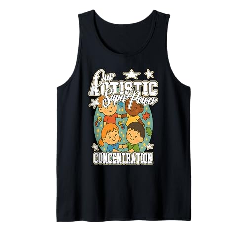 UNSERE AUTISTISCHE SUPERPOWER KONZENTRATION Autismus Bewusstsein Kinder Tank Top von Oort 33 Production