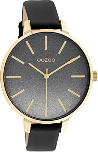 Oozoo Timepieces Damen Uhr - Armbanduhr Damen mit 14mm breites Lederarmband | Hochwertige Uhr für Frauen - Edle Analog Damenuhr in rund C11034 von Oozoo