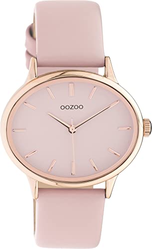 Oozoo Timepieces Damen Uhr - Armbanduhr Damen mit 18mm Lederarmband | Hochwertige Uhr für Frauen - Edle Analog Damenuhr in rund C10941 von Oozoo