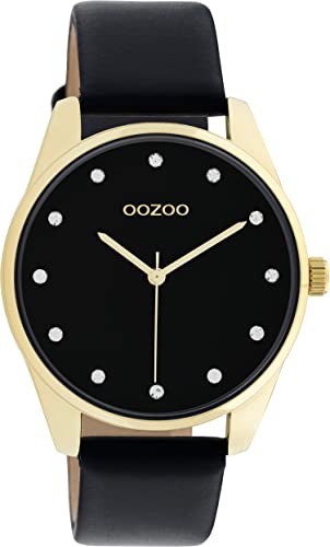 Oozoo Timepieces Damen Uhr - Armbanduhr Damen mit 18mm breites Lederarmband | Hochwertige Uhr für Frauen - Edle Analog Damenuhr in rund C11049 von Oozoo