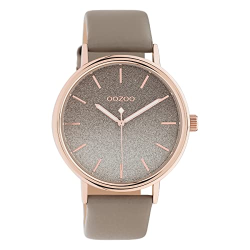 Oozoo Timepieces Damen Uhr - Armbanduhr Damen mit 20mm Lederarmband | Hochwertige Uhr für Frauen - Edle Analog Damenuhr in rund C10937 von Oozoo