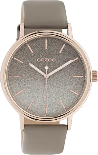 Oozoo Timepieces Damen Uhr - Armbanduhr Damen mit 20mm Lederarmband | Hochwertige Uhr für Frauen - Edle Analog Damenuhr in rund C10937 von Oozoo