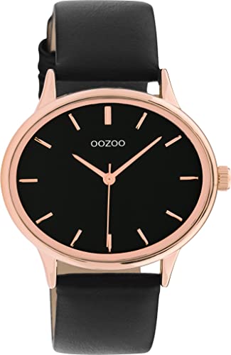 Oozoo Timepieces Damen Uhr - Armbanduhr Damen mit 20mm breites Lederarmband | Hochwertige Uhr für Frauen - Edle Analog Damenuhr in oval C11054 von Oozoo