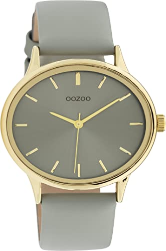 Oozoo Timepieces Damen Uhr - Armbanduhr Damen mit 20mm breites Lederarmband | Hochwertige Uhr für Frauen - Edle Analog Damenuhr in oval C11050 von Oozoo
