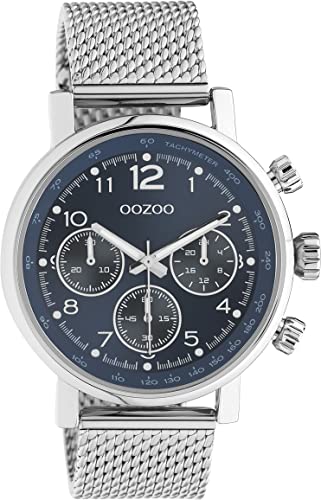 Oozoo Timepieces Herren Uhr - Armbanduhr Herren mit 20mm Mesh Armband - Analog Herrenuhr mit Milanaiseband in rund C10904 von Oozoo