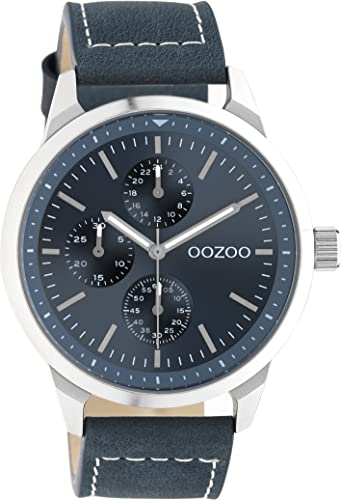 Oozoo Timepieces Herren Uhr - Armbanduhr Herren mit 22mm Lederarmband - Analog Herrenuhr in rund C10905 von Oozoo