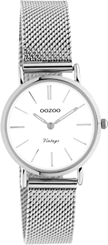 Oozoo Vintage Damen Uhr - Armbanduhr Damen mit 14mm Mesh Armband - Analog Damenuhr in rund C20230 von Oozoo