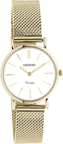 Oozoo Vintage Damen Uhr - Armbanduhr Damen mit 14mm Mesh Armband - Analog Damenuhr in rund C20231 von Oozoo