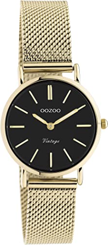 Oozoo Vintage Damen Uhr - Armbanduhr Damen mit 14mm Mesh Armband - Analog Damenuhr in rund C20232 von Oozoo