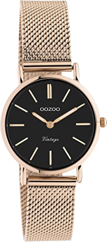 Oozoo Vintage Damen Uhr - Armbanduhr Damen mit 14mm Mesh Armband - Analog Damenuhr in rund C20234 von Oozoo