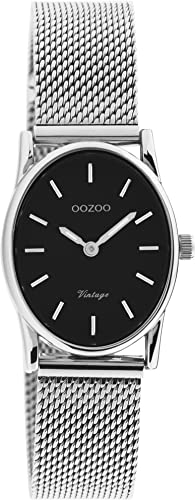 Oozoo Vintage Damen Uhr - Armbanduhr Damen mit 14mm Metallmesharmband - Analog Damenuhr Oval C20257 von Oozoo