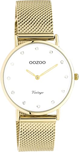 Oozoo Vintage Damen Uhr - Armbanduhr Damen mit 16mm Mesh Armband - Analog Damenuhr in rund C20241 von Oozoo