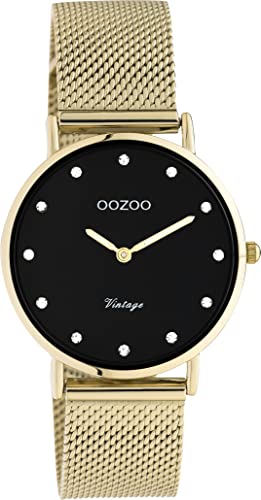 Oozoo Vintage Damen Uhr - Armbanduhr Damen mit 16mm Mesh Armband - Analog Damenuhr in rund C20242 von Oozoo