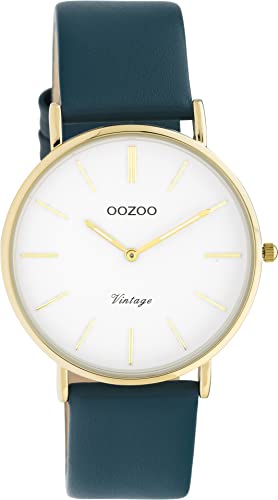 Oozoo Vintage Damen Uhr - Armbanduhr Damen mit 18mm Lederarmband - Analog Damenuhr in rund C20229 von Oozoo