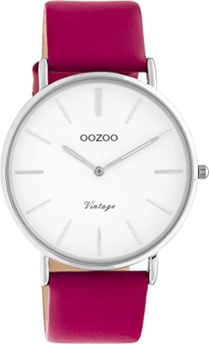 Oozoo Vintage Damen Uhr - Armbanduhr Damen mit 20mm Lederarmband - Analog Damenuhr in rund C20212 von Oozoo