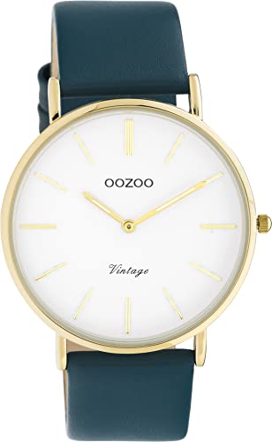 Oozoo Vintage Damen Uhr - Armbanduhr Damen mit 20mm Lederarmband - Analog Damenuhr in rund C20228 von Oozoo