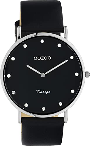 Oozoo Vintage Damen Uhr - Armbanduhr Damen mit 20mm Lederarmband - Analog Damenuhr in rund C20247 von Oozoo