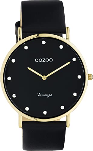 Oozoo Vintage Damen Uhr - Armbanduhr Damen mit 20mm Lederarmband - Analog Damenuhr in rund C20248 von Oozoo