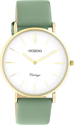 Oozoo Vintage Damen Uhr - Armbanduhr Damen mit 20mm Lederarmband - Analog Damenuhr in rund C20255 von Oozoo