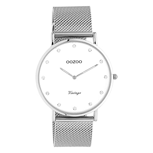 Oozoo Vintage Damen Uhr - Armbanduhr Damen mit 20mm Mesh Armband - Analog Damenuhr in rund C20235 von Oozoo