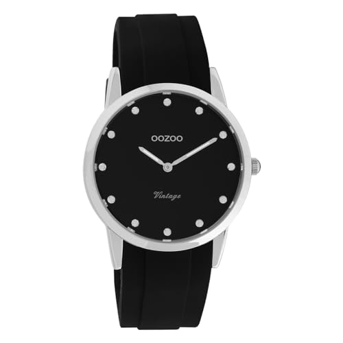Oozoo Vintage Damen Uhr - Armbanduhr Damen mit 20mm Silikonarmband - Analog Damenuhr in rund C20177 von Oozoo