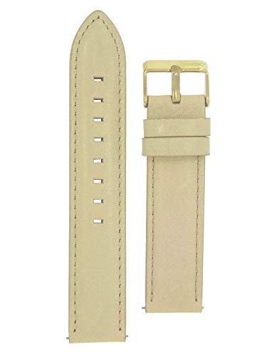 Oozoo Armband - Ersatzarmband mit goldfarbener Schließe Uhren etc. - 20 mm - Farbe : Sand von Oozoo