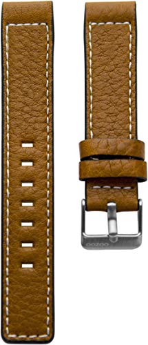 Oozoo Armband Uhrenband Uhrenarmband Leder Lederband mit Dornschließe Cognac 24 mm von Oozoo