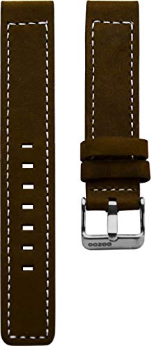 Oozoo Armband Uhrenband Uhrenarmband Leder Lederband mit Dornschließe Dunkelbraun 20 mm von Oozoo