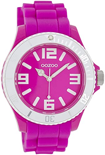 Oozoo C5843 Damen Armbanduhr Silikon Armband Fuchsia, Gurt von Oozoo