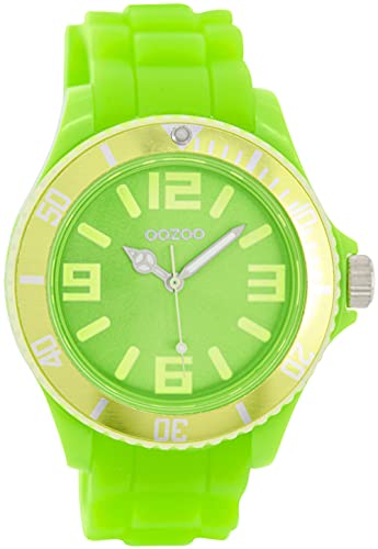 Oozoo C5859 Damen-Armbanduhr, Silikonarmband, Grün von Oozoo