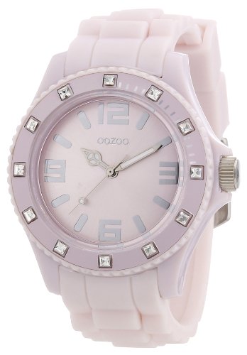 Oozoo Damen-Armbanduhr Analog Silikon C4358 Old pink/Strass von Oozoo